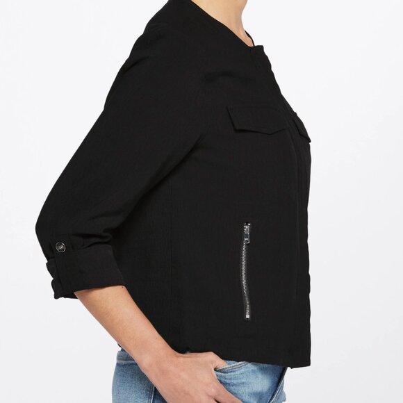 DKNY Collarless Roll Tab Jacket - NWOT - Picture 3 of 7